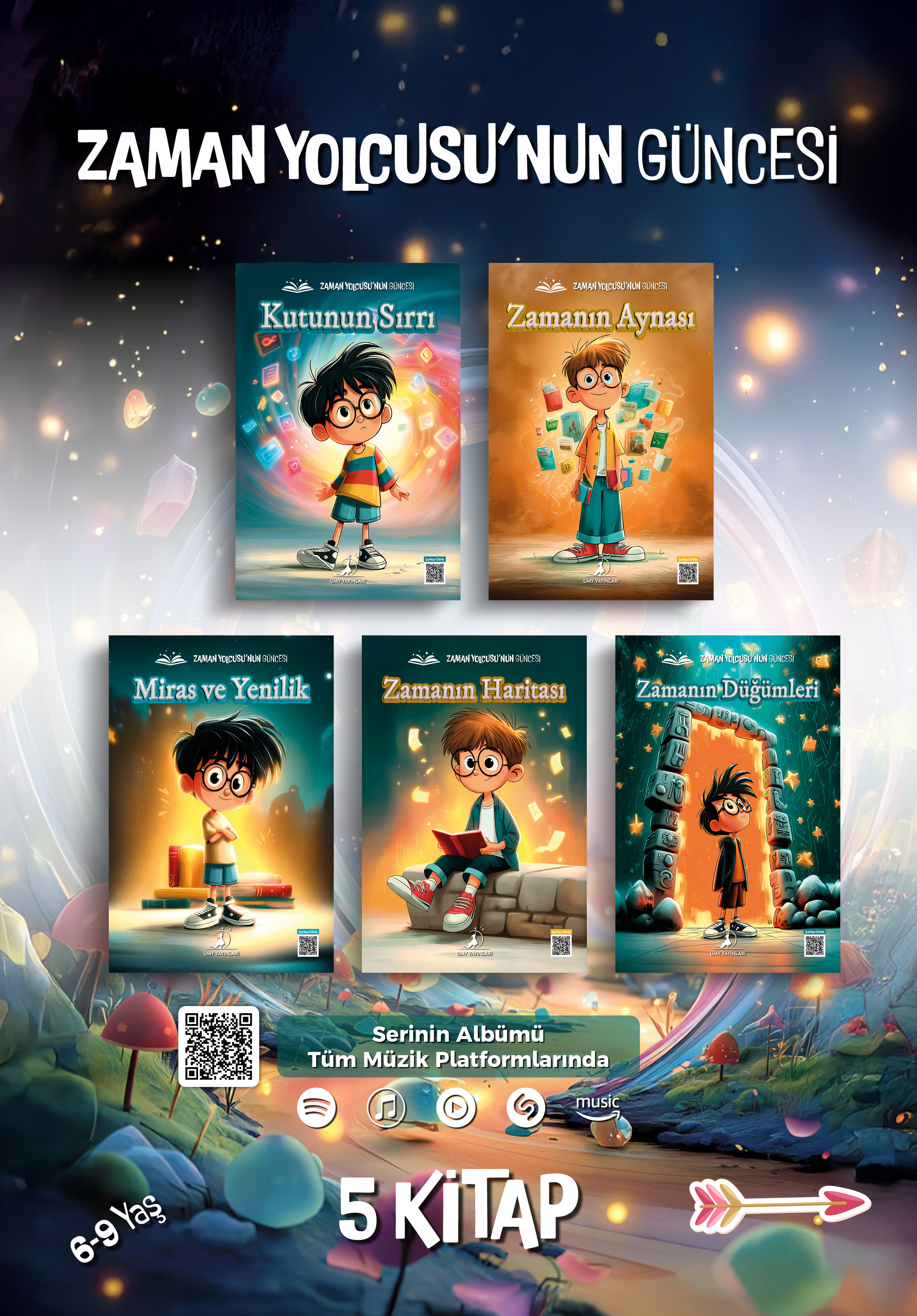 Zaman Yolcusu’nun Güncesi Serisi - 5 Kitap - Çocuk Kitabı Serisi